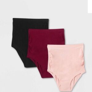 Auden Maternity‎ 3pk Over the Belly Hipster Underwear Pink/Maroon/Black​​
